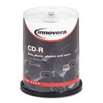 Innovera CD-R Discs w/Printable Surface, 700MB/80min, 5