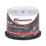 Innovera CD-R Discs, 700MB/80min, 52x, Spindle, Silver,