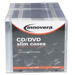 Innovera Thin Line Polystyrene CD/DVD Storage Cases, Cl