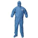 KleenGuard* A60 Blood and Chemical Splash Protection Coveralls, X-Large, Blue, 24/Carton # KCC45094