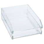 Kantek Double Letter Tray, Two-Tier, Acrylic, Clear # K