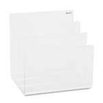 Kantek Clear Acrylic Desk File, 3 Sections, 8w x 6 1/2d