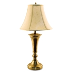 Ledu Three-Way Incandescent Table Lamp w/Bell Shade, An