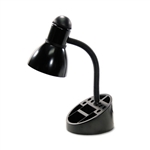 Ledu Organizer Incandescent Desk Lamp, Black, 16-1/2 H