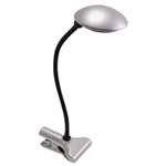 Ledu 3W Clip-On Domed LED Desk Task Lamp, 8w x 18h, Silver # LEDL9145