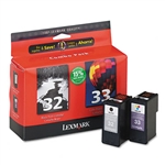 Lexmark 18C0532 Ink, 390 Page-Yield, 2/Pack, Black; Tri