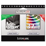 Lexmark 18C2249 (36XL, 37XL) High-Yield Ink, 500 Page-Y