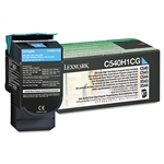 Lexmark C540H1CG High-Yield Toner, 2000 Page-Yield, Cya