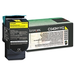 Lexmark C540H1YG High-Yield Toner, 2000 Page-Yield, Yel