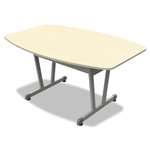 Linea Italia&reg; Trento Line Conference Table, 59-1/8w x 39-1/2d x 29-1/2h, Oatmeal/Metallic Gray # LITTR724OAT