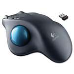Logitech&reg; M570 Wireless Trackball, Four Buttons, Scroll, Black/Blue # LOG910001799