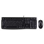 Logitech&reg; MK120 Wired Desktop Set, Keyboard/Mouse, USB, Black # LOG920002565