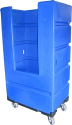 Maxi-Movers M7030 narrow-line 36 cubic foot bulk linen delivery truck for hotel and hospital housekeeping.