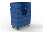 Maxi-Movers M7090 48 cubic foot bulk delivery truck with chemical-resistant poly base and 6-inch industrial swivel casters.