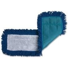 Fringed Dry Microfiber Mop Pad 18" With Velcro Backing- Qty: 18