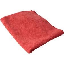 Microfiber Terry Cleaning Cloths 16x16 Red- Pack of 48