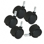 Master Caster Deluxe Duet Soft Wheel Tread Casters, Bla