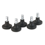 Master Caster Bell Glidewheel Glides, Black, 5/Set # MA