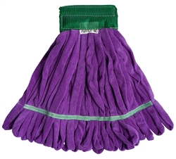 Microfiber Tube Mop Head, Medium, 14 oz, Purple