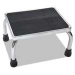 Medline Foot Stool, 16w x 12d x 8 1/4h, Steel, Chrome/Black Mat # MIIMDS80430I