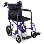 Medline Excel Deluxe Aluminum Transport Wheelchair, 19 x 16, 300 lbs. # MIIMDS808210ABE