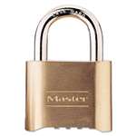 Master Lock&reg; Resettable Combination Padlock, Brass, 2", Brass Color, 6/Box # MLK175