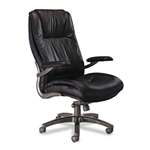 Mayline&reg; Ultimo 100 Series High-Back Swivel/Tilt Chair, Black Leather # MLNULEXBLK