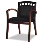 Mayline Mercado Series Arch-Back Wood Guest Chair, Maho