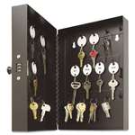 STEELMASTER&reg; by MMF Industries&trade; Hook-Style Key Cabinet, 28-key, Steel, Black, 11 1/2 x 3 1/4 x 7 3/4 # MMF201202804