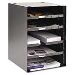 SteelMaster&reg; Steel Desktop Sorter, Four Adjustable Shelves, 11 1/2" x 12" x 19", Black # MMF206511004