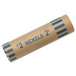 MMF Industries&trade; Nested Preformed Coin Wrappers, Nickels, $2.00, Blue, 1000 Wrappers/Box # MMF2160640B08