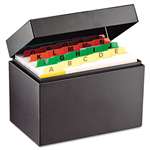 STEELMASTER&reg; by MMF Industries&trade; Index Card File Holds 400 4 x 6 cards, 6 3/4 x 4 1/5 x 5 # MMF263644BLA