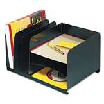 STEELMASTER&reg; by MMF Industries&trade; Vertical/Horizontal Combo Organizer, Six Sections, Steel, 15 x 11 x 8 1/8, Black # MMF26420HV004