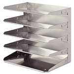 SteelMaster&reg; Soho Horizontal Organizer, Letter, Five Tier, Steel, Silver # MMF26425L050