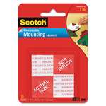 Scotch&reg; Precut Foam Mounting 1" Squares, Double-Sided, Removable, 16 Squares/Pack # MMM108