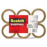 Scotch&reg; Lightweight Shipping Packaging Tape, 1.88 x 54.6 yds, Tan, 6/Pack # MMM3350T6