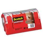 Scotch&reg; Commercial Grade Packaging Tape with Dispenser, 1.88 x 54.6 yards, Clear, 4/PK # MMM37504RD