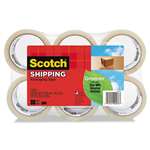 Scotch&reg; Greener Commercial Grade Packaging Tape, 1.88" x 49.2 yd, 3" Core, 6/Pack # MMM3750G6