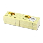 Post-it Original Notes, 3 x 5, Canary Yellow, 12 100-Sh