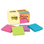 Post-it Note Bonus Pack Pads, 3 x 3, Canary Yellow/Ast.