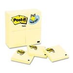 Post-it 3 x 3, Canary Yellow, 24 90-Sheet Pads/Pack # M