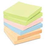 Post-it&reg; Greener Notes Recycled Pastel Notes, 3 x 3, Four Colors, 12 100-Sheet Pads/Pack # MMM654RPA