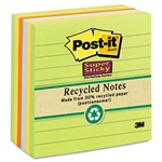 Post-it Nature's Hues Super Sticky Notes, Lined, 4 x 4,