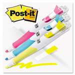 Post-it&reg; Flag + Highlighter Flag Highlighters, Blue/Yellow/Pink, 50 Flags/Pen, 3/Pk # MMM689HL3