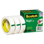 Scotch Magic Tape, 1 x 2592, 3 Core, 3 Rolls # MMM81