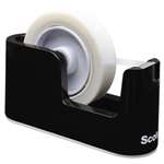 Scotch&reg; Heavy Duty Weighted Desktop Tape Dispenser, 3" core, Plastic, Black # MMMC24