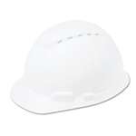 3M Hard Hat with 4-Point Ratchet Suspension, Vented, White # MMMH701V