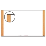 3M Melamine Dry Erase Board, 48 x 36, Light Cherry Fram