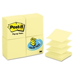Post-it Pop-Up Note Refills, 3 x 3, Canary Yellow, 24 1
