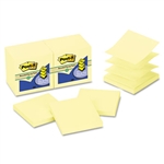 Post-it Recycled Pop-Up Notes Refill, 3 x 3, Canary YW,